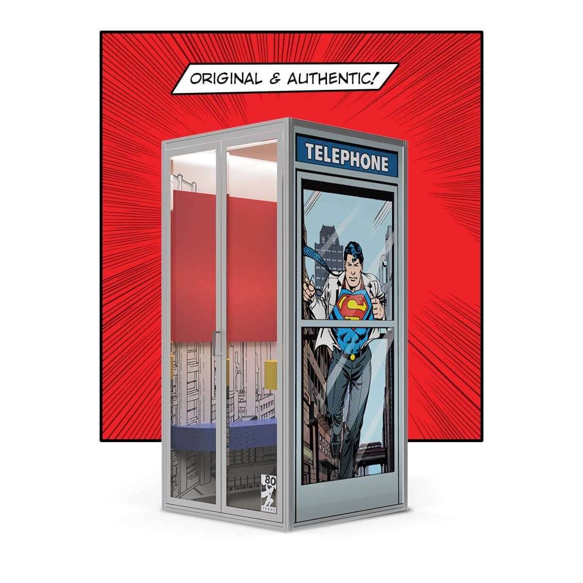 Superman Phone Booth Authentic Cubicall