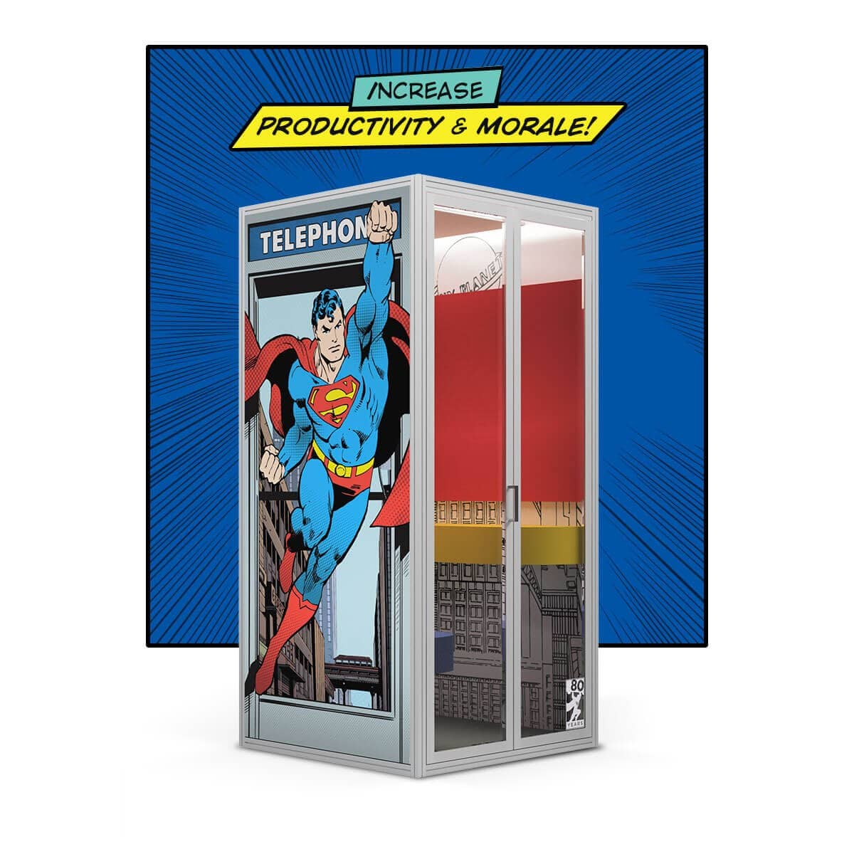 Superman Phone Booth Privacy Cubicall